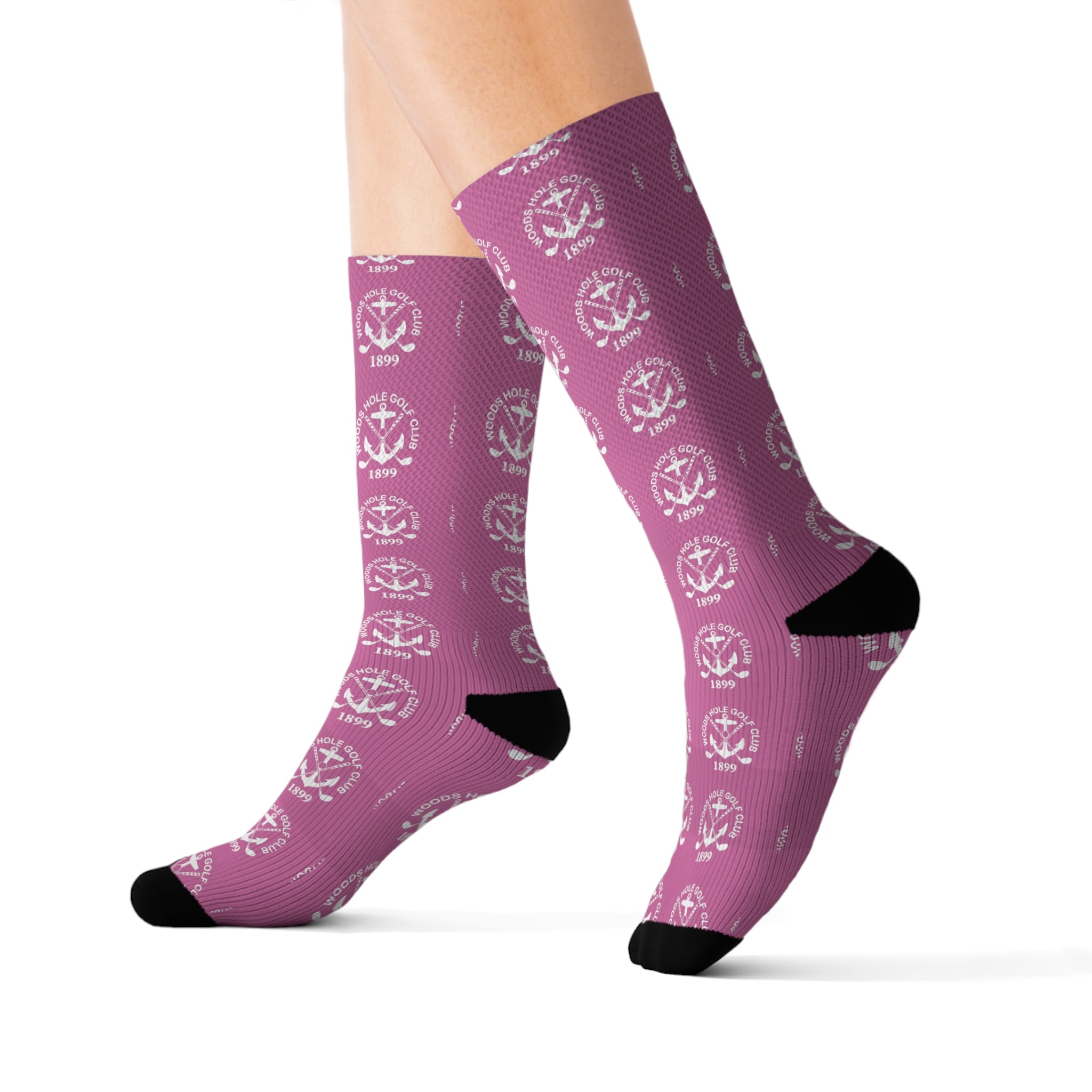 Woods Hole Pink All Over Print Socks